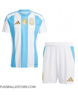 Günstige Argentinien Heimtrikotsatz Kinder Copa America 2024 Kurzarm (+ Kurze Hosen)